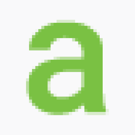 design shows a pixelated lowercase a, to demonstrate pixel density of 72ppi resolution