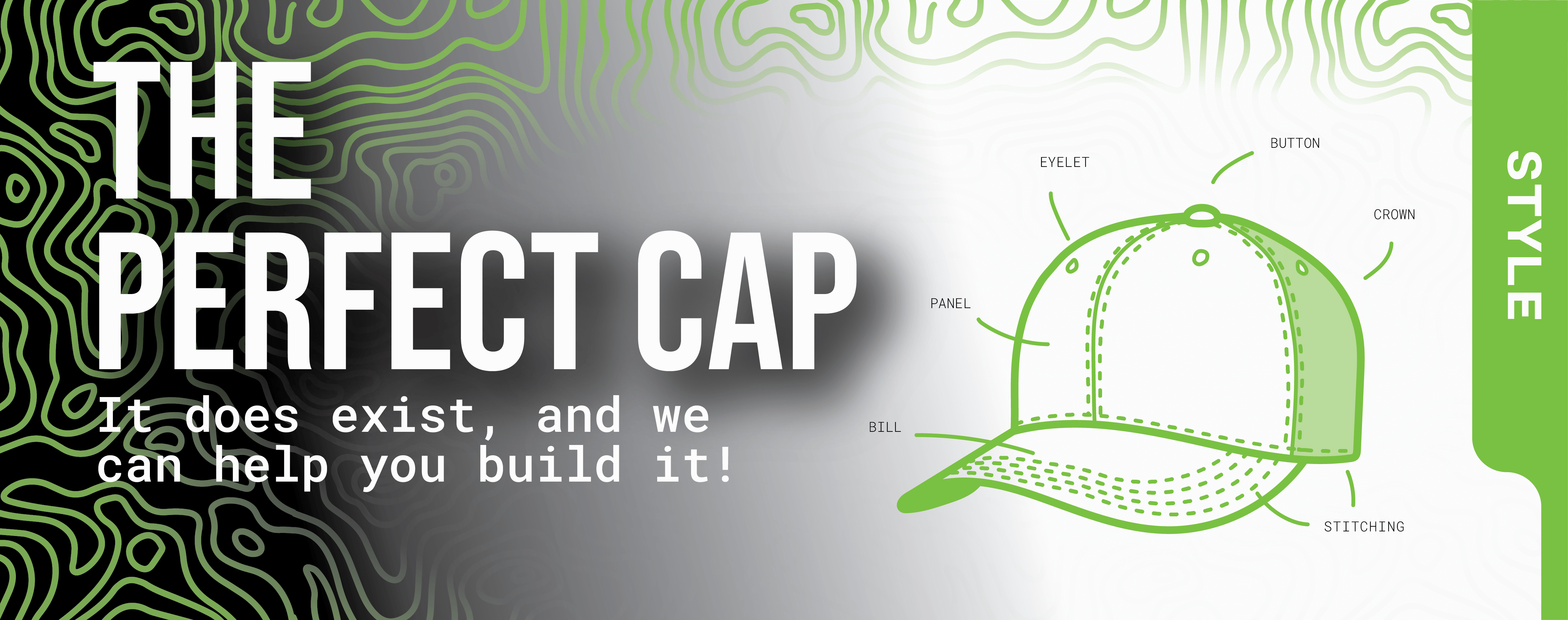Featured Image that reads: The Perfect Cap: It does exist, and we can help you build it! The perfect cap graphic diagram