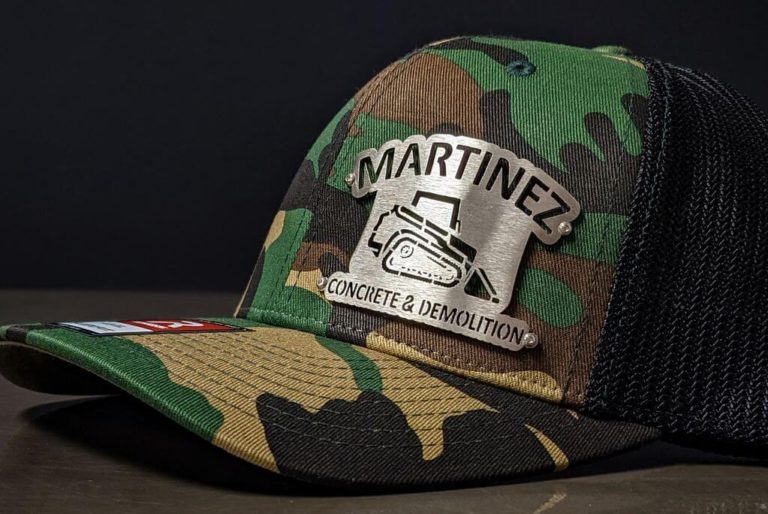 Martinez Construction Stainless Steel BadgeCap Custom